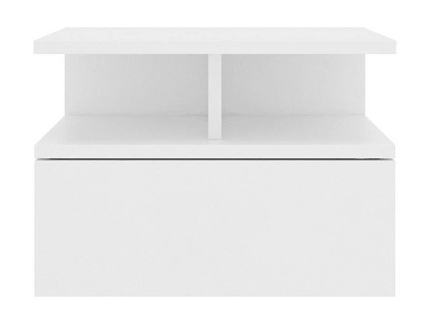 Table de chevet suspendue bois blanc brillant Nants