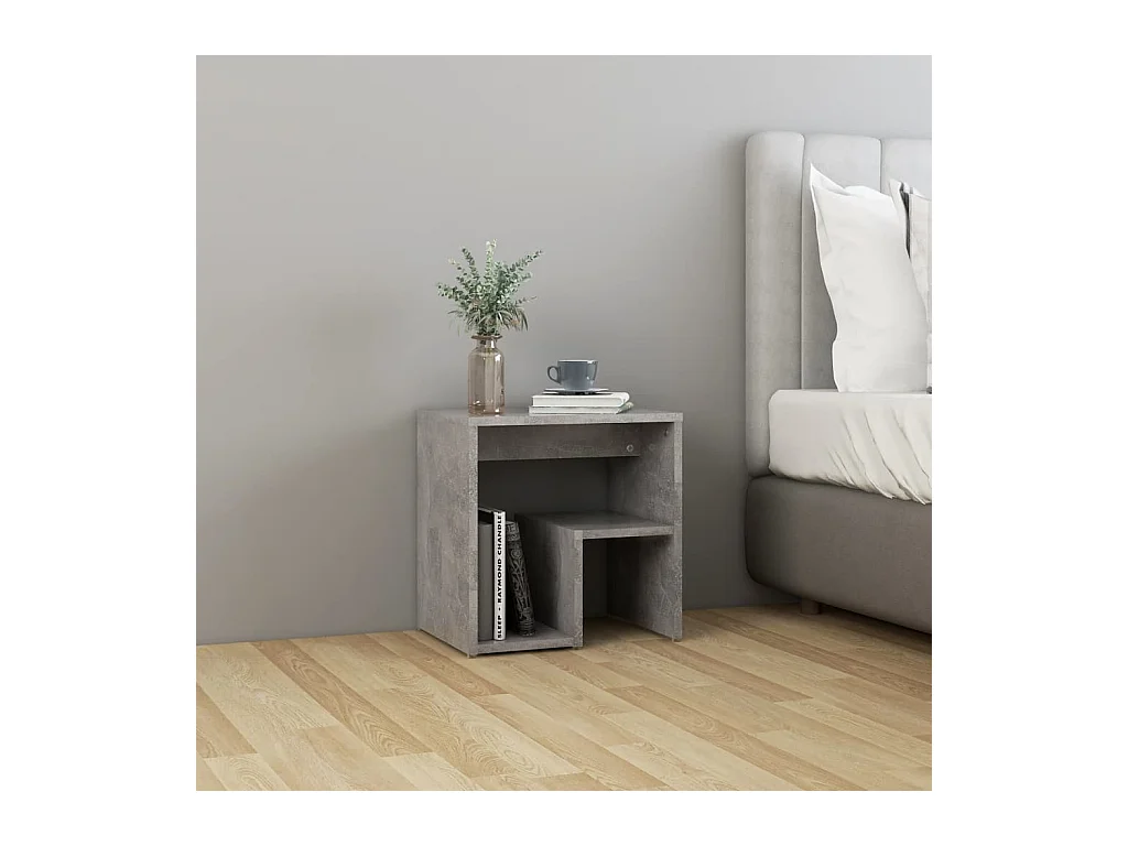 Tables de chevet 2 pcs Gris béton 40x30x40