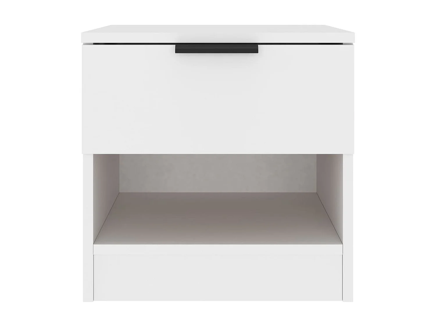 Tables de chevet 2 pcs Blanc Bois d'ingénierie 3