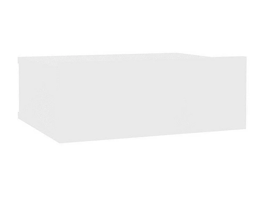 Table de chevet suspendue 1 tiroir bois blanc Komen