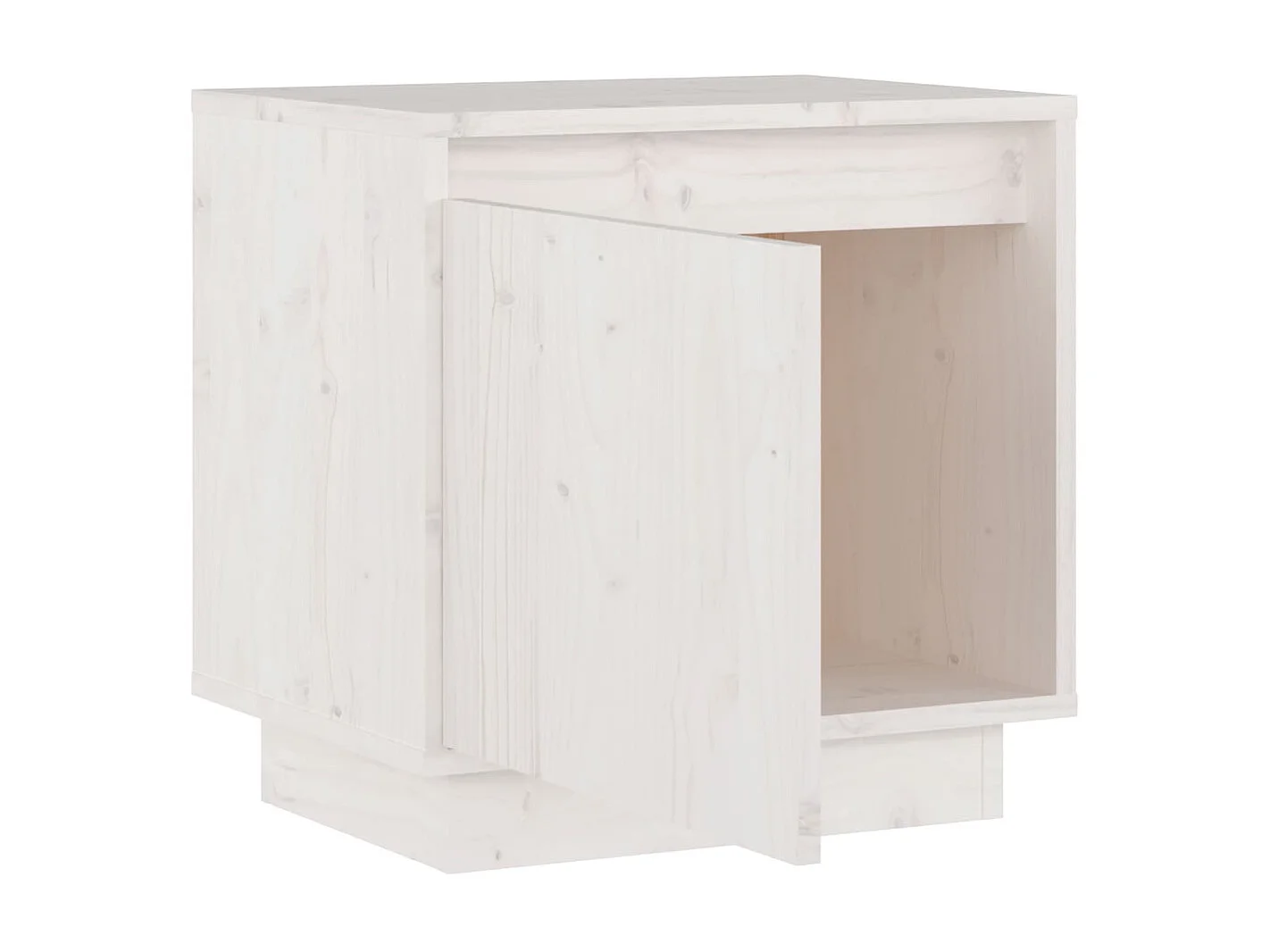 Table de chevet Blanc 40x30x40 Bois de pin solide