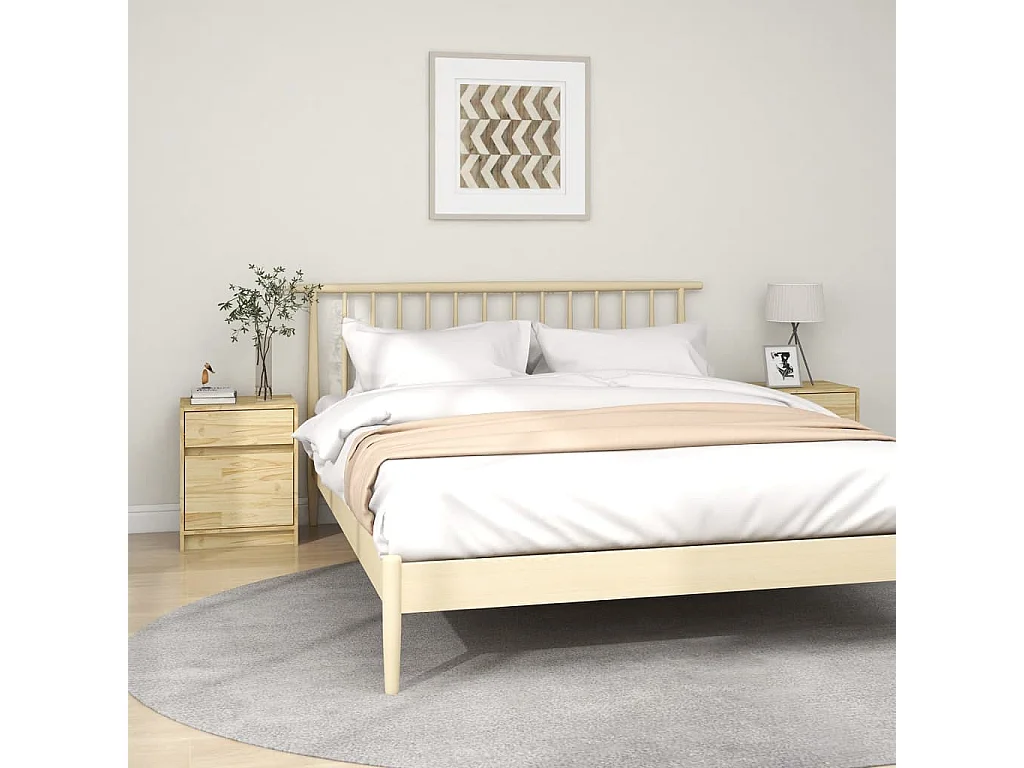 Tables de chevet 2 pcs 40x31x50 Bois de pin massif
