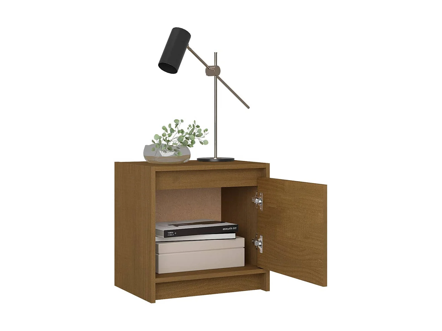 Table de chevet Marron miel 40x30,5x40 Bois de pin massif 2