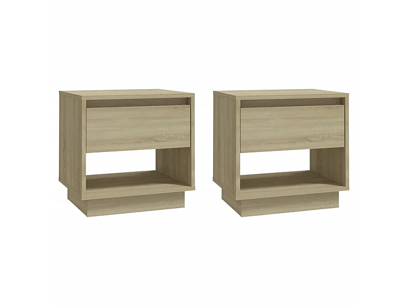 Tables de chevet 2 pcs Chêne sonoma 45x34x44