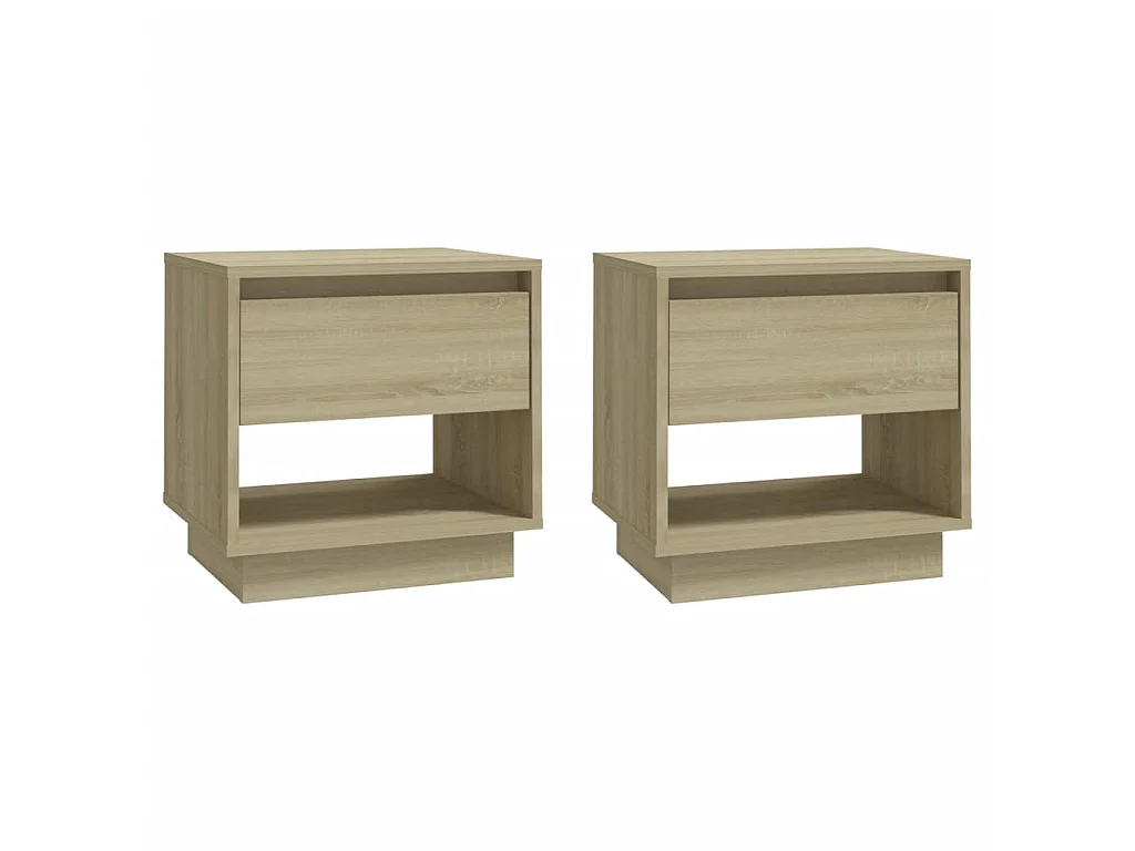Tables de chevet 2 pcs Chêne sonoma 45x34x44