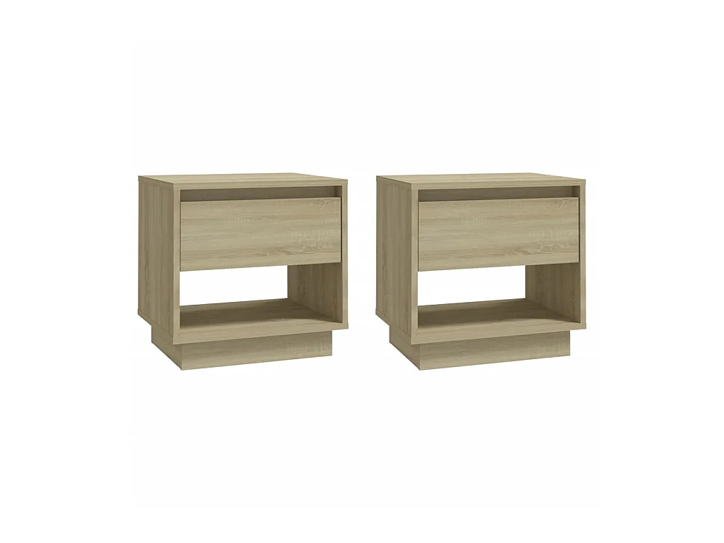 Tables de chevet 2 pcs Chêne sonoma 45x34x44
