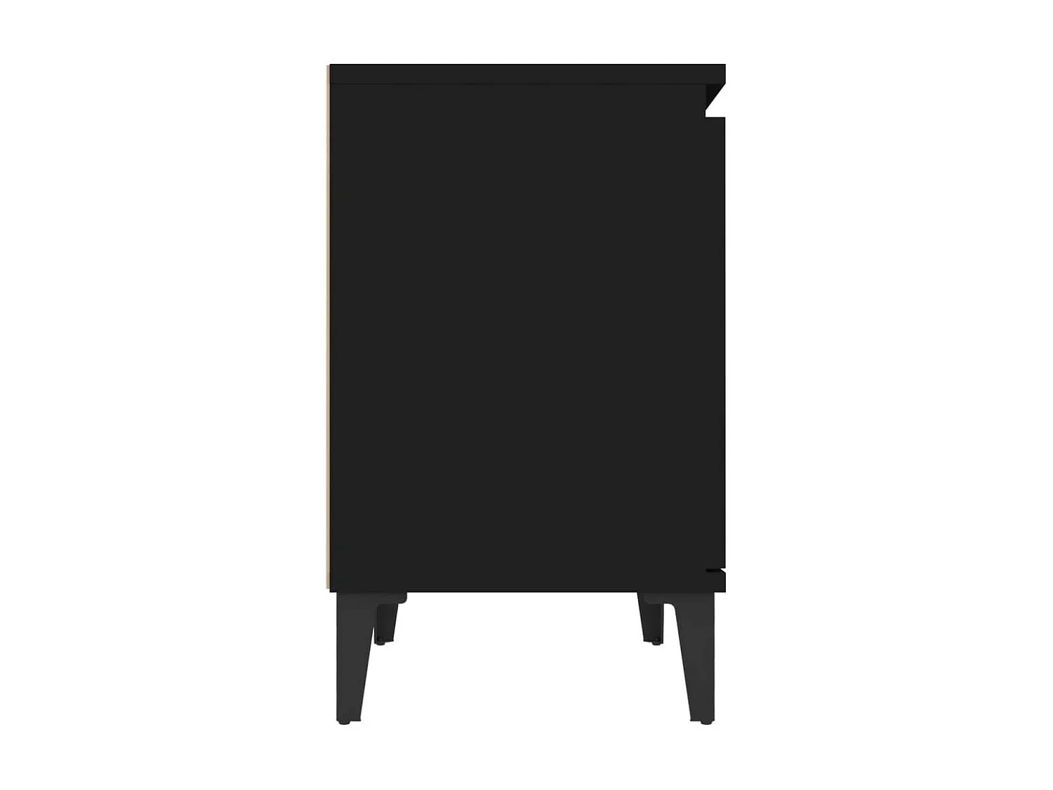 Tables de chevet avec pieds en métal 2 pcs Noir 40x30x50