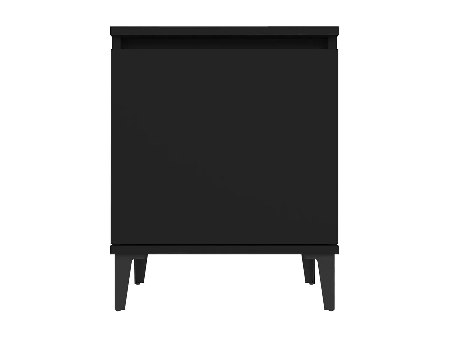 Tables de chevet avec pieds en métal 2 pcs Noir 40x30x50
