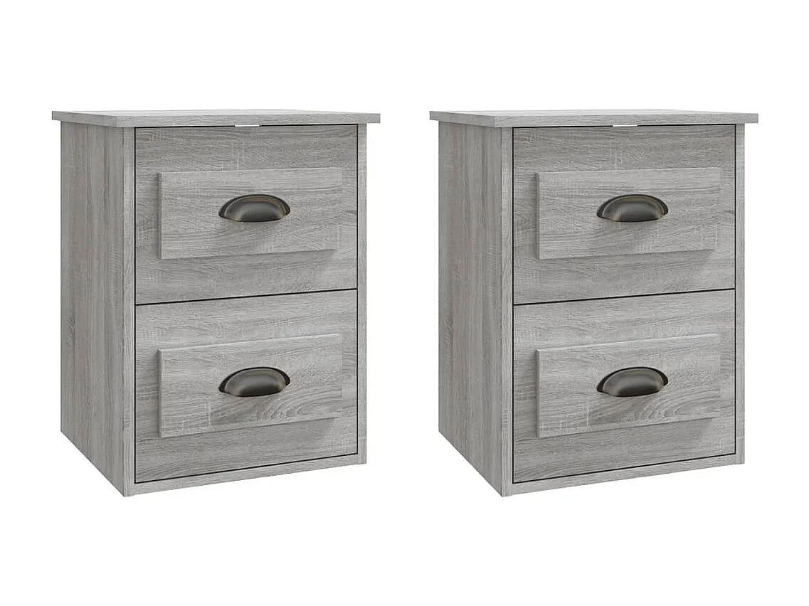 Tables de chevet murales 2 pcs sonoma gris 41,5x36x53