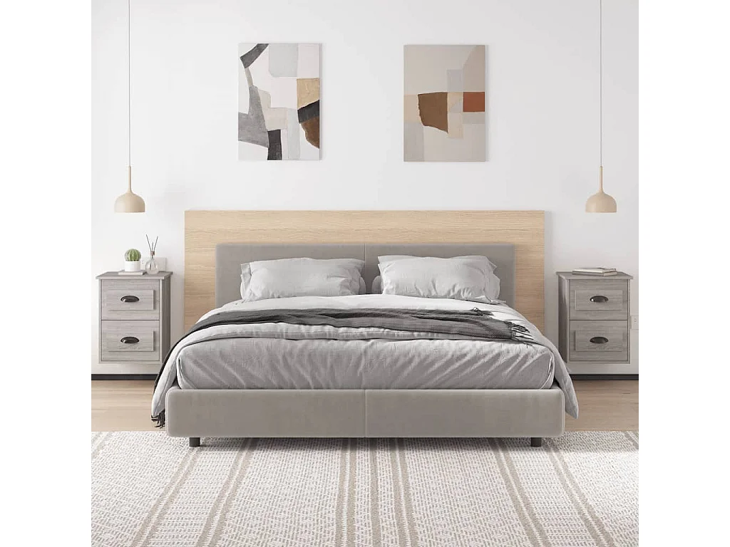 Tables de chevet murales 2 pcs sonoma gris 41,5x36x53