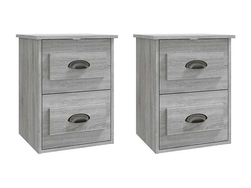 Tables de chevet murales 2 pcs sonoma gris 41,5x36x53