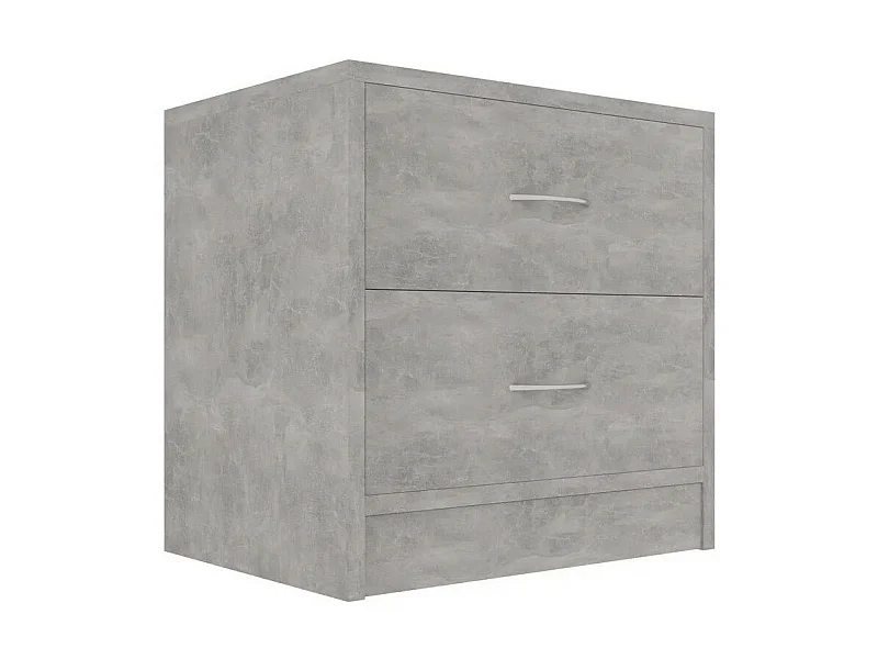 Table de chevet 2 tiroirs bois effet béton Romma