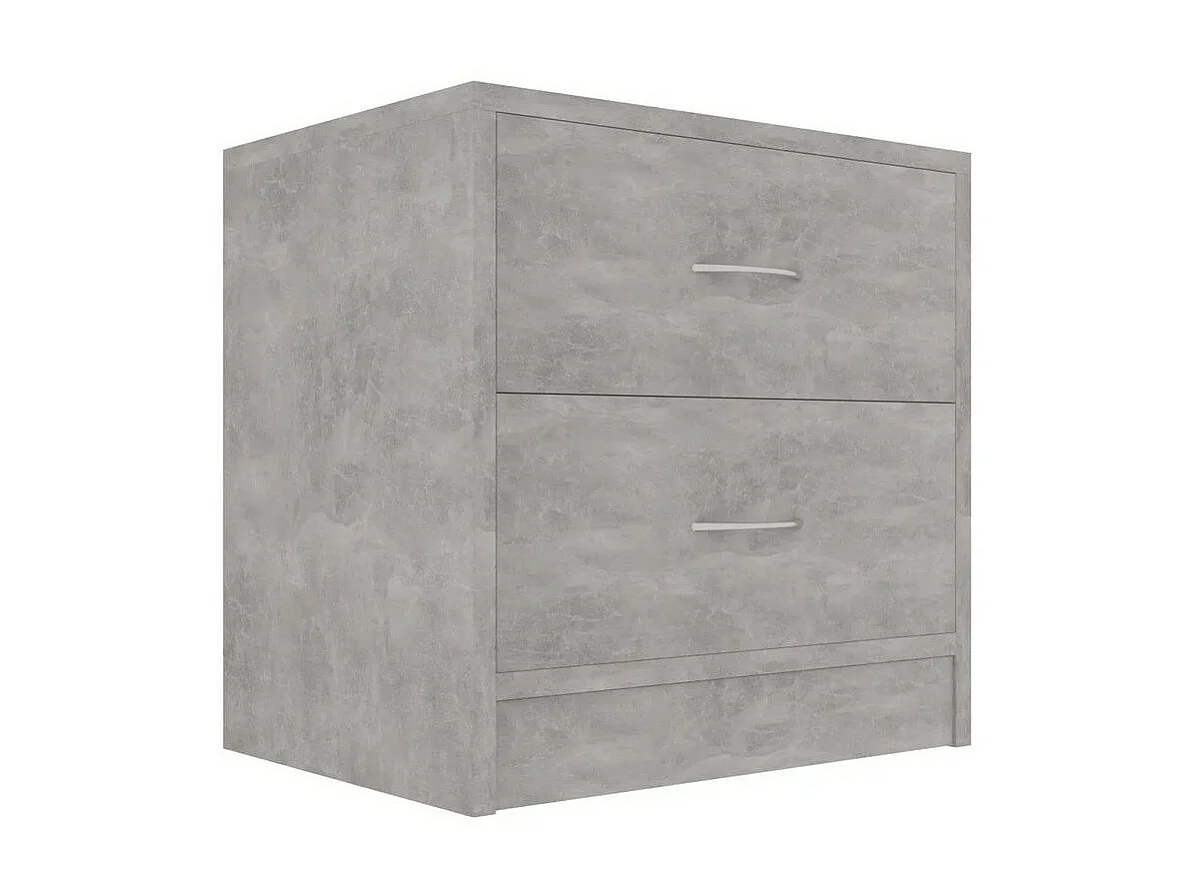 Table de chevet 2 tiroirs bois effet béton Romma