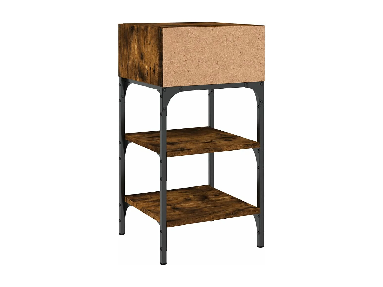 Tables de chevet 2pcs chêne fumé 35x34,5x70 c bois d’ingénierie