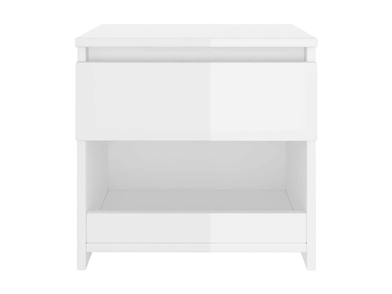 Table de chevet Blanc brillant 40x30x39