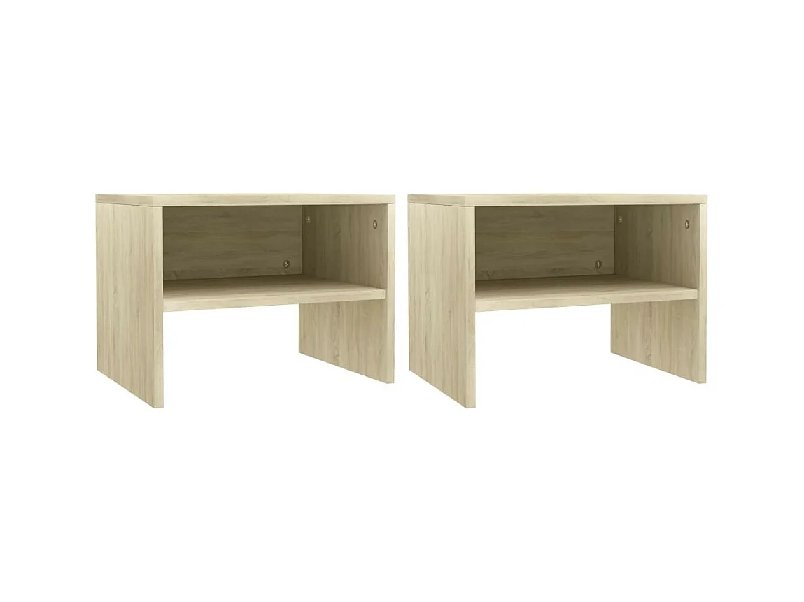 Tables de chevet 2 pcs Chêne sonoma 40 x 30x30