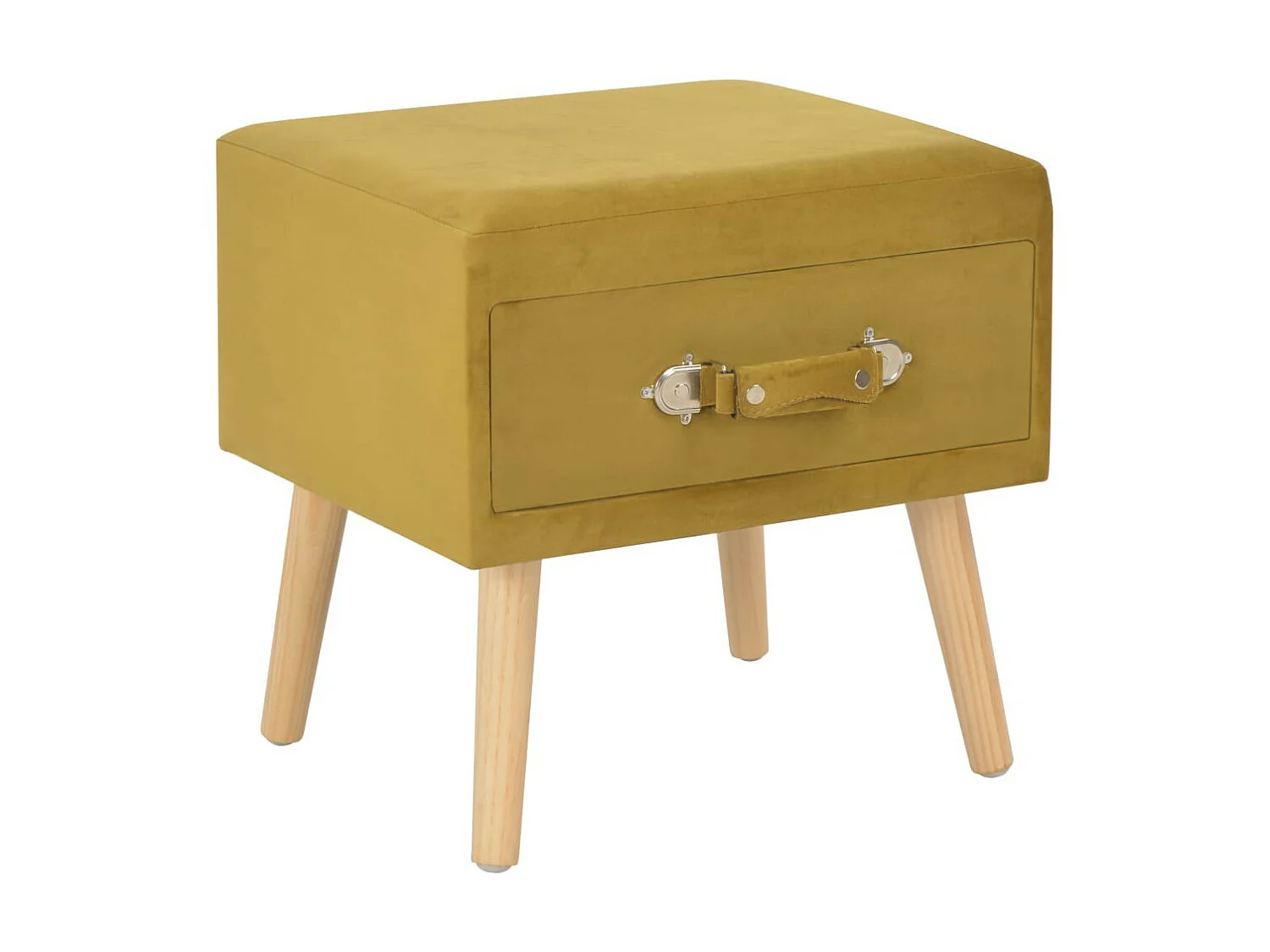 Tables de chevet 2 pcs Moutarde 40x35x40 Velours