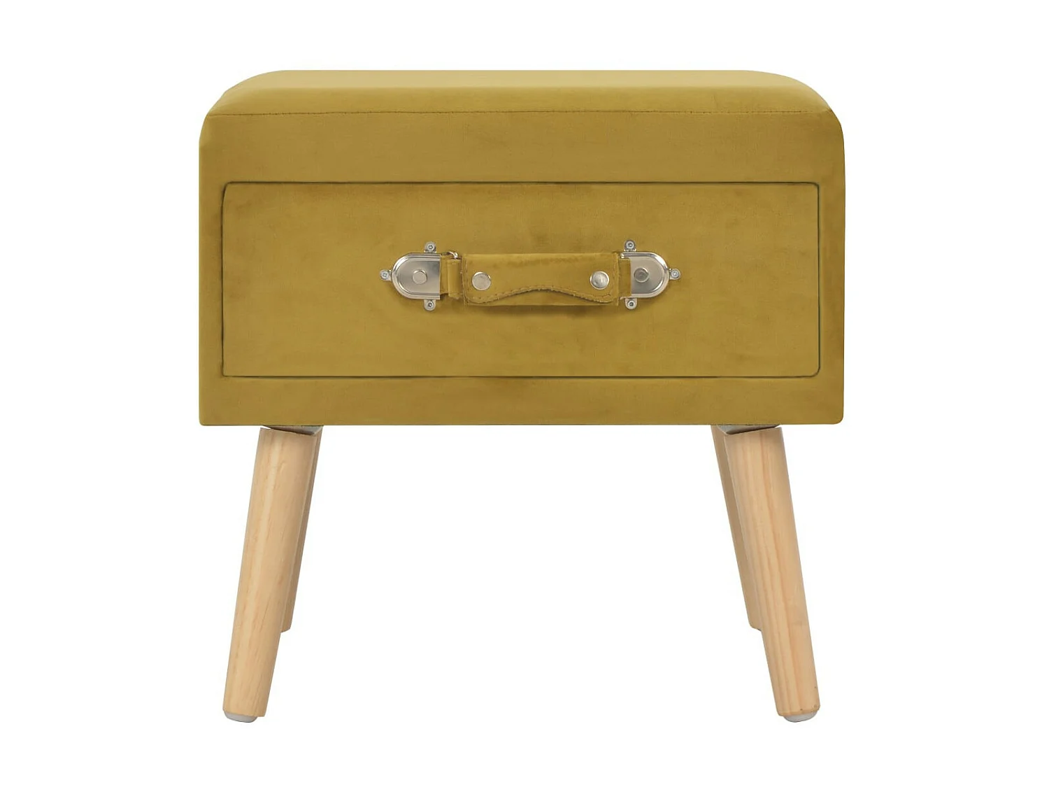 Tables de chevet 2 pcs Moutarde 40x35x40 Velours