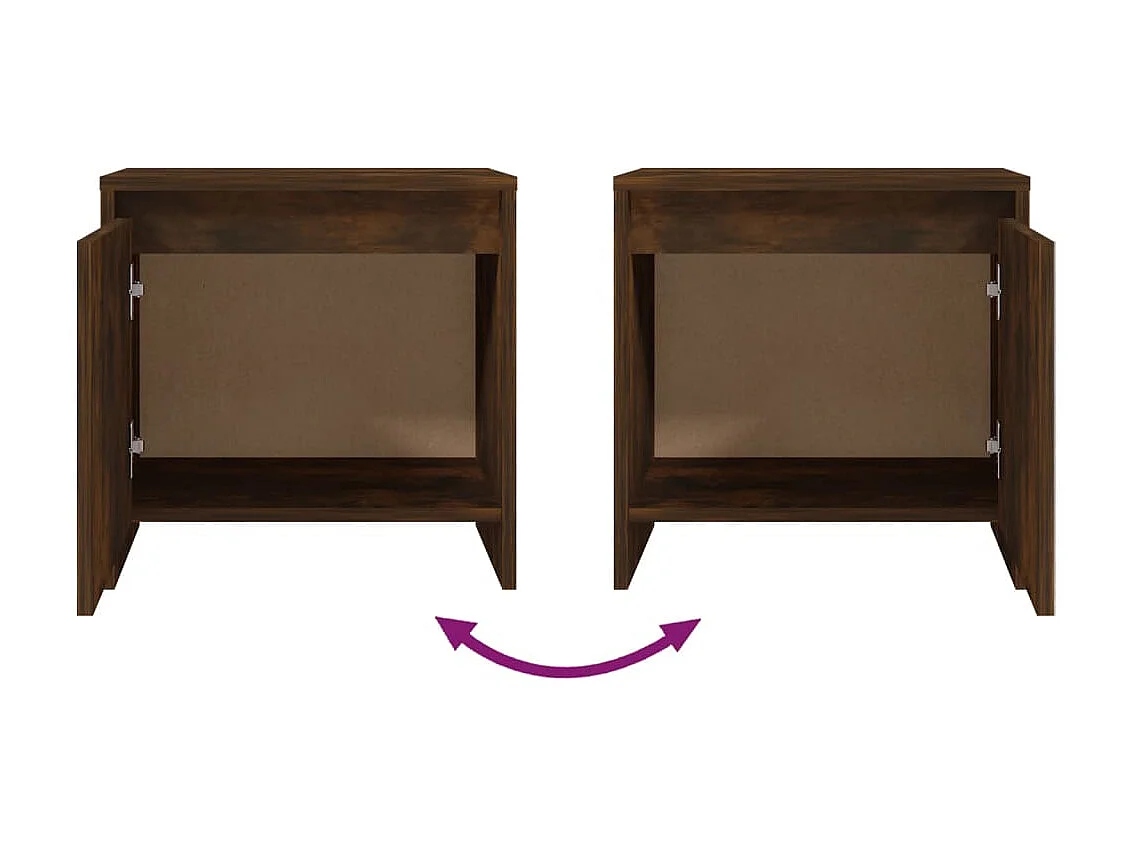 Tables de chevet 2 pcs Chêne fumé 45x34x44,5