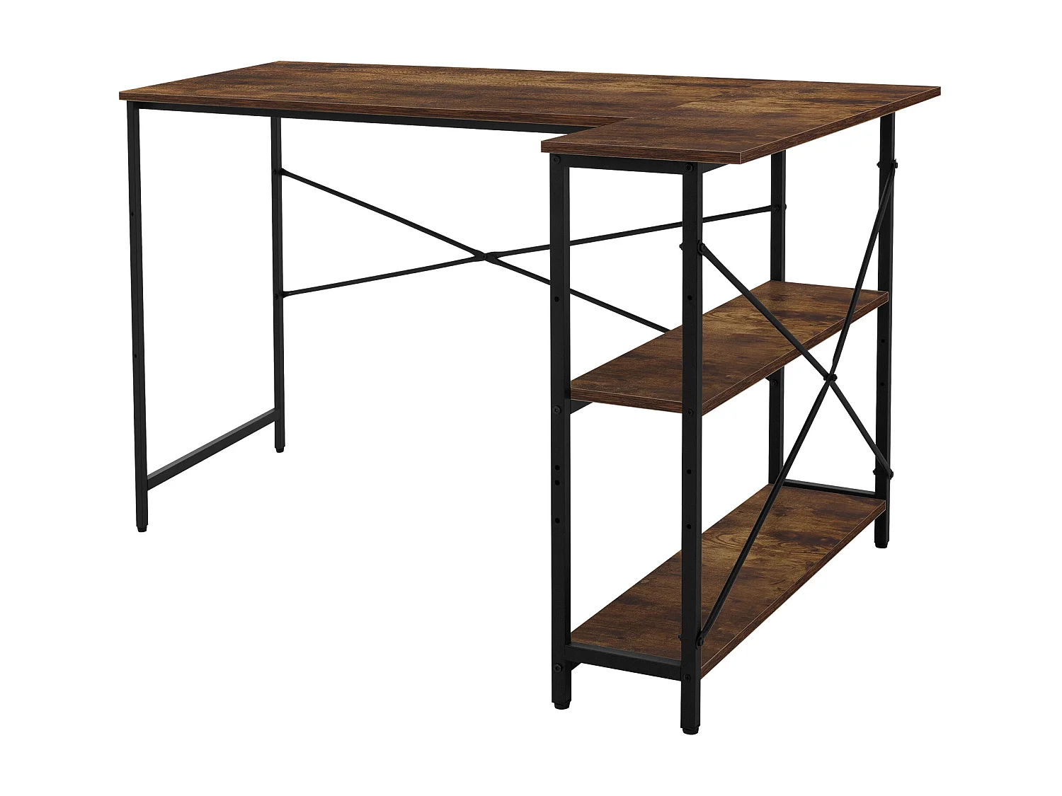 Bureau Bureau en L Table de travail d'angle Table d'ordinateur 120 cm
