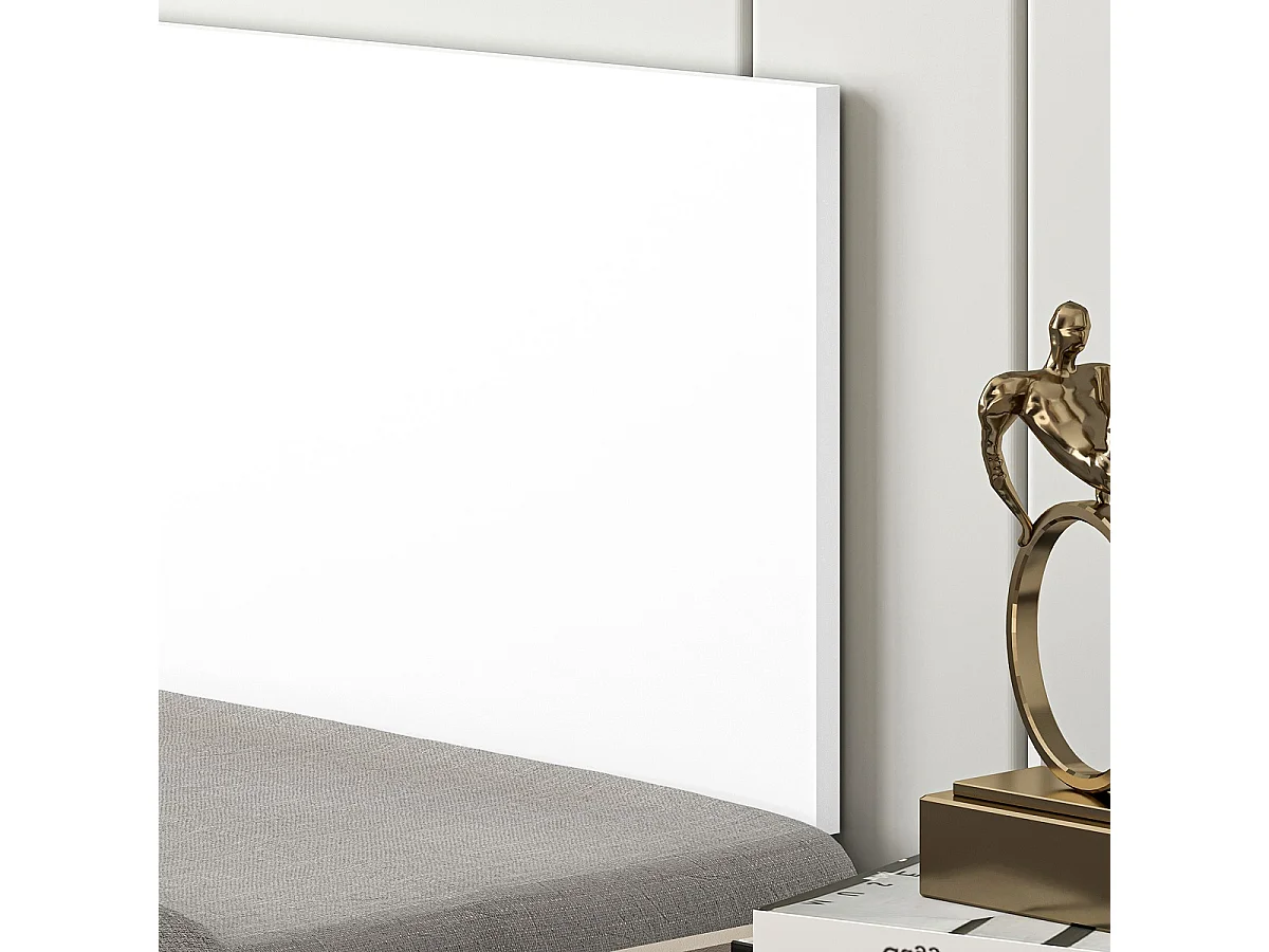 Tête de lit en bois coloris blanc - longueur 158 x hauteur 40 cm