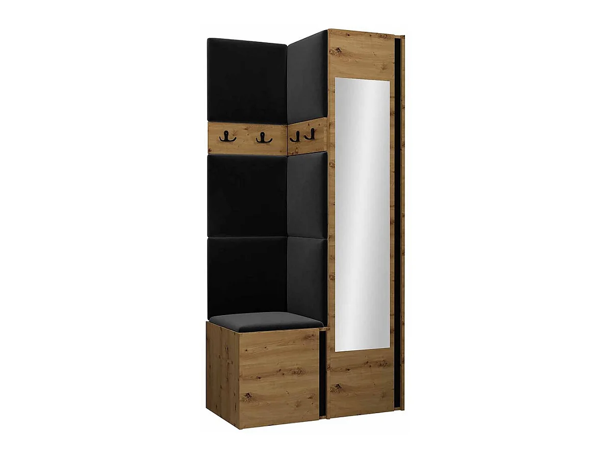 Ensemble de meubles d'entrée "Orion XXV" 82 x 46 x 186 cm - Noir