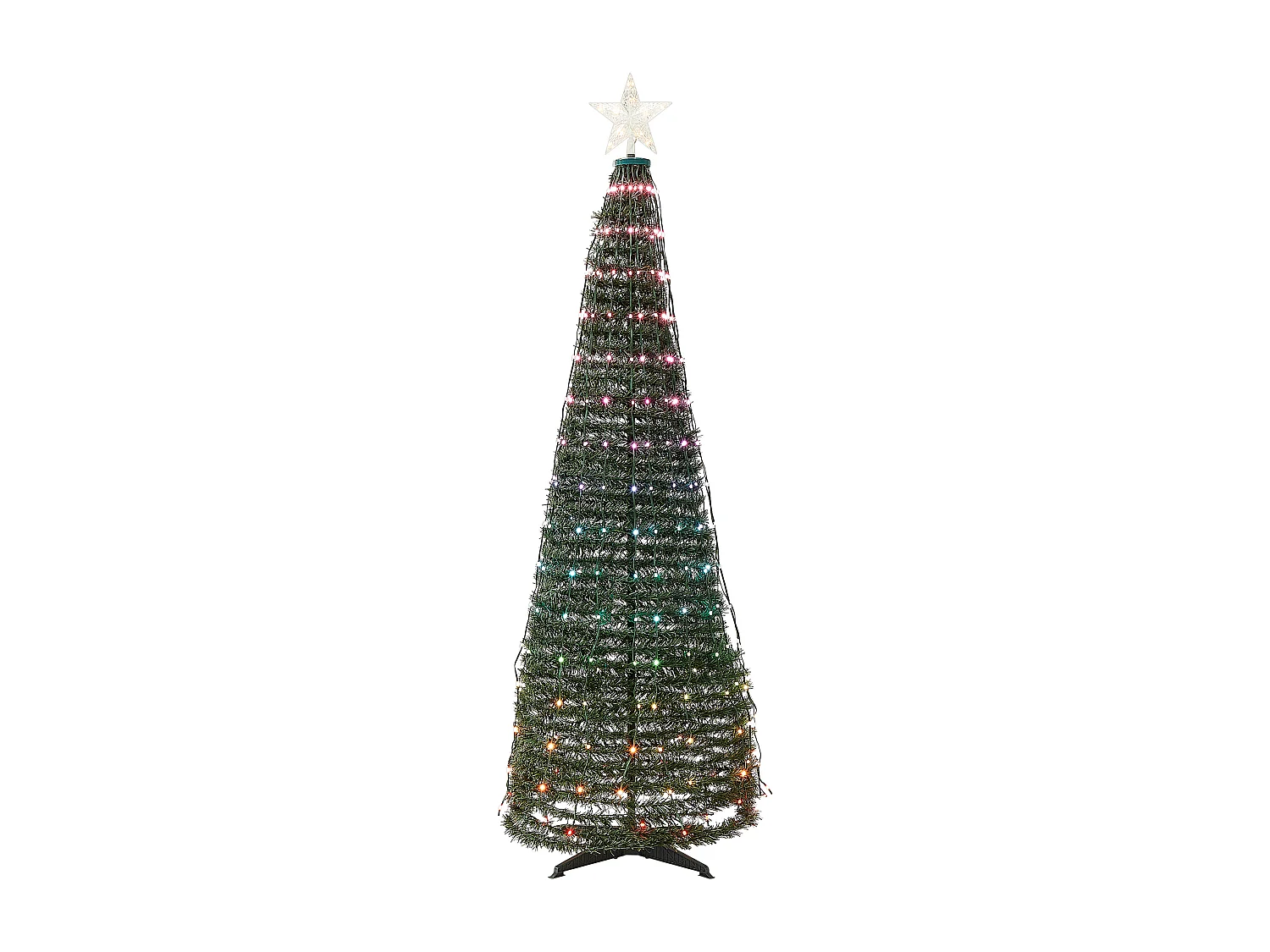 Décoration de Noël au sol LED intelligente avec l'application SAARLOQ Arbre de Noël 160 cm Vert