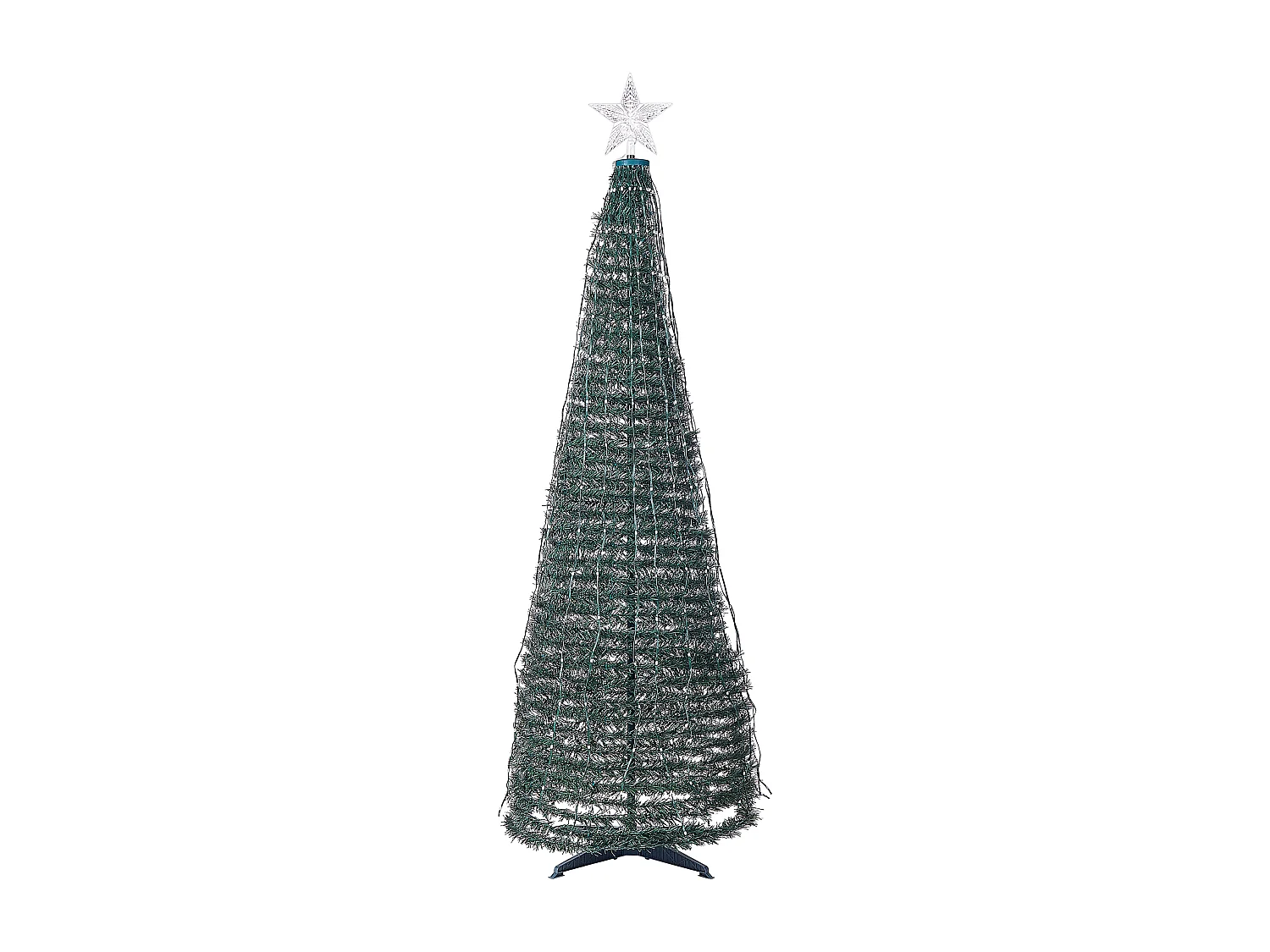 Décoration de Noël au sol LED intelligente avec l'application SAARLOQ Arbre de Noël 160 cm Vert