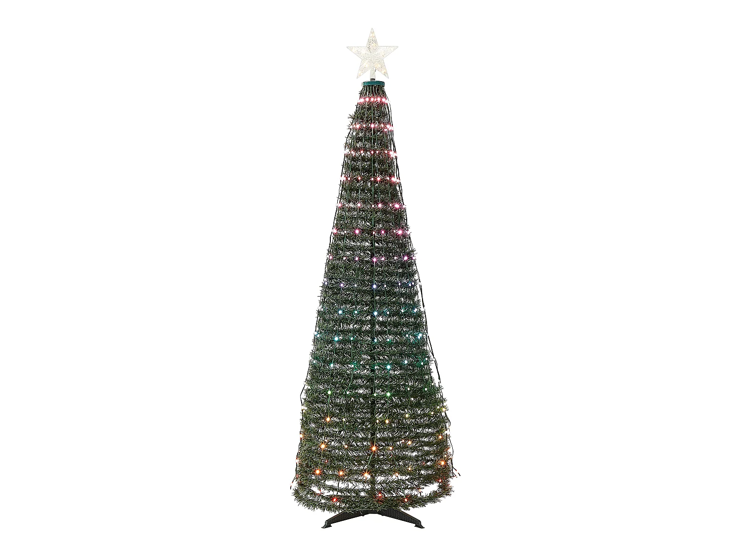 Floor Christmas Decoration Smart LED with App SAARLOQ Christmas Tree 160 cm Green
