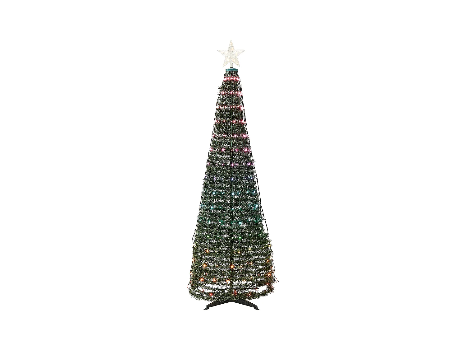 Décoration de Noël au sol LED intelligente avec l'application SAARLOQ Arbre de Noël 188 cm Vert