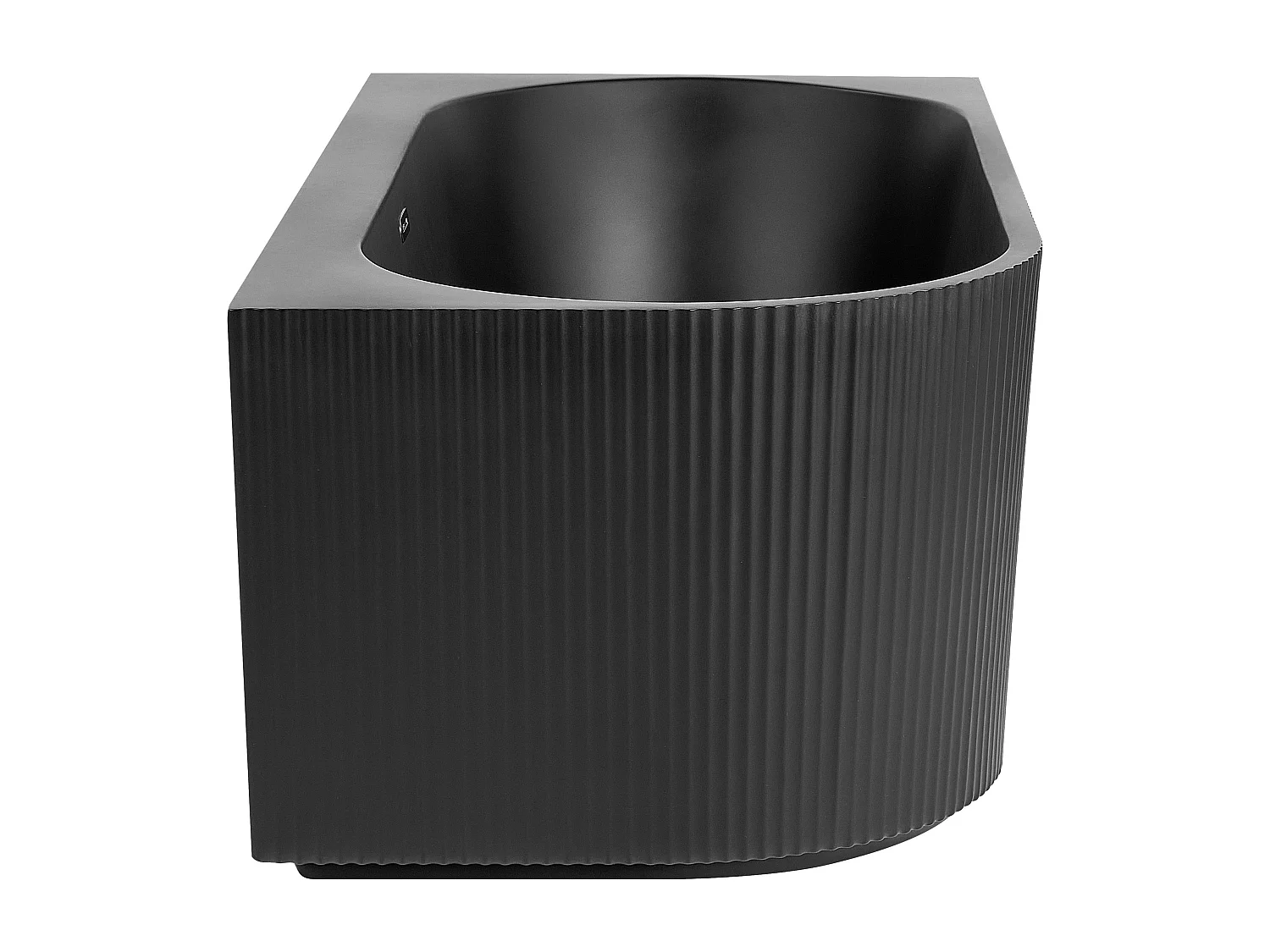 Eckbadewanne GOCTA linksseitig 170 x 80 cm Schwarz