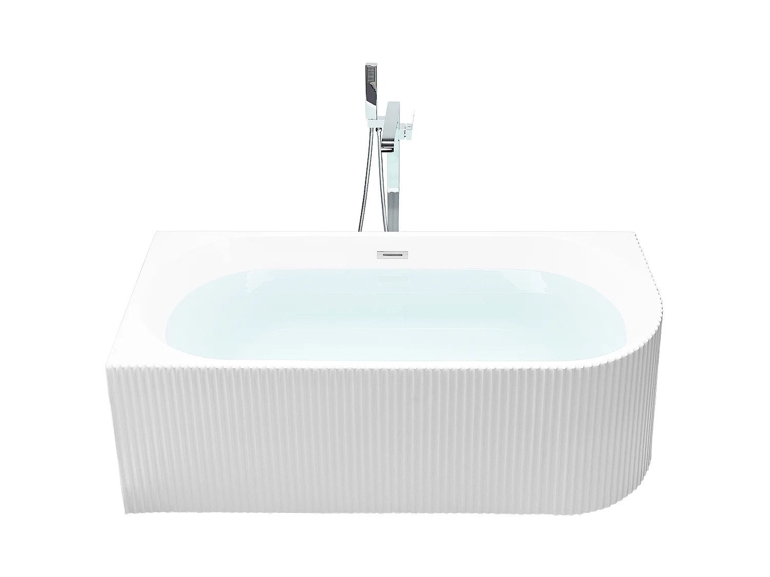 Badewanne GOCTA rechtsseitig 170 x 78 cm Weiss