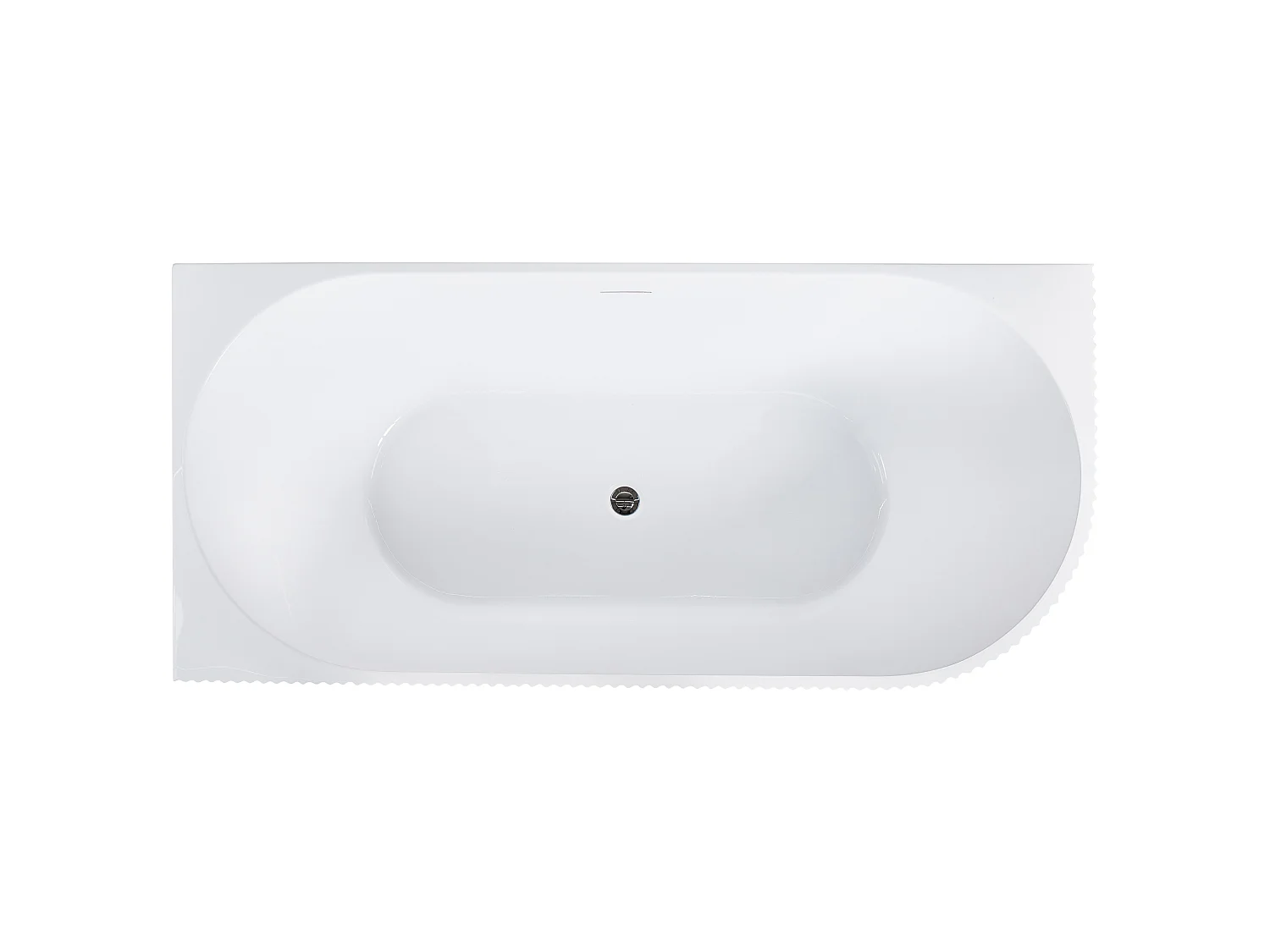 Badewanne GOCTA rechtsseitig 170 x 78 cm Weiss