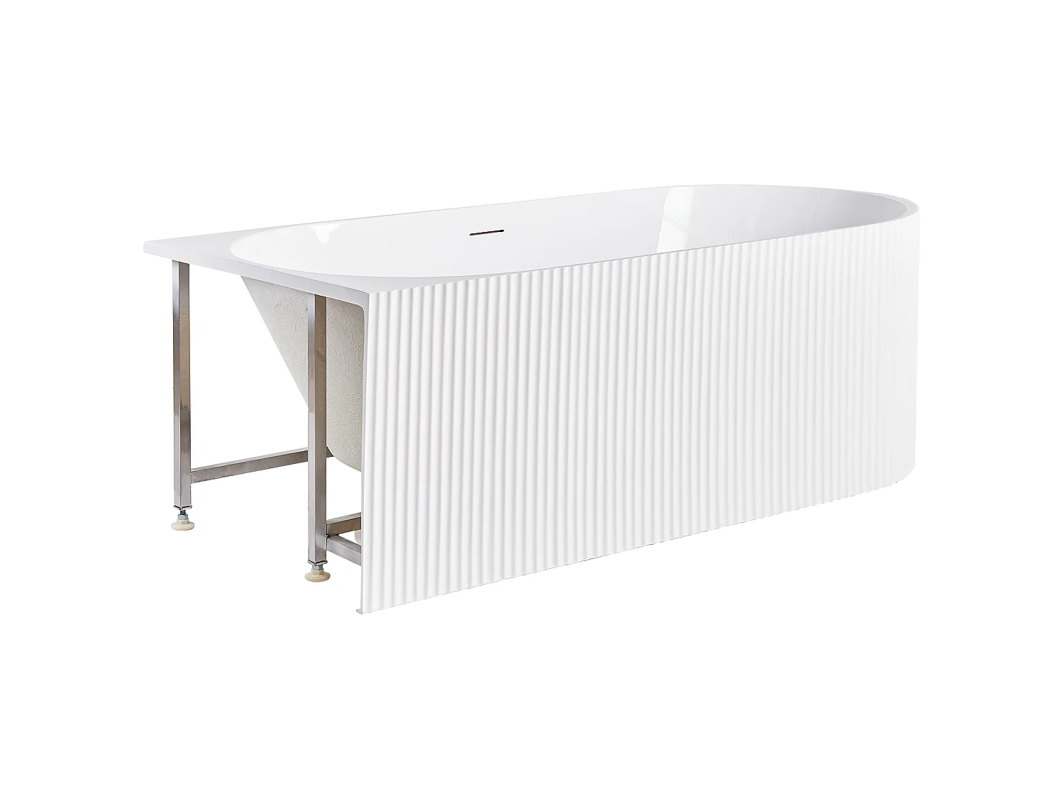 Badewanne GOCTA rechtsseitig 170 x 78 cm Weiss