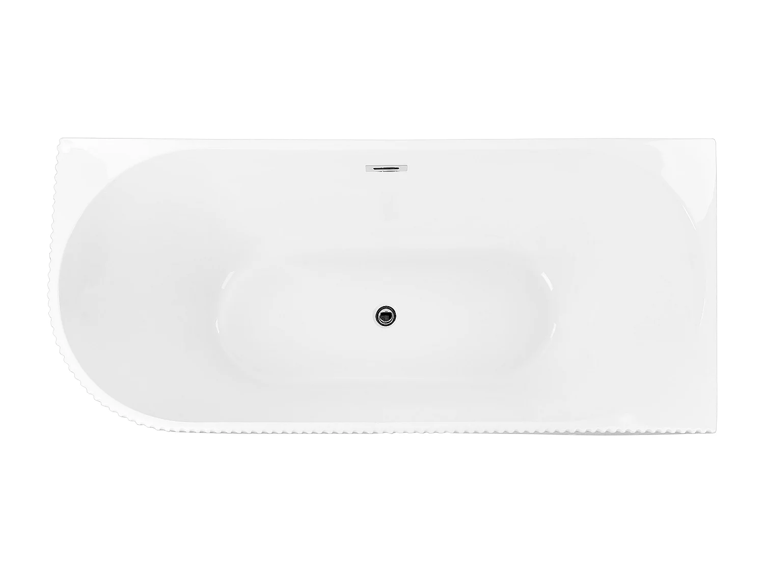 Baignoire d'angle GOCTA Côté droite 169 x 80 cm Blanc