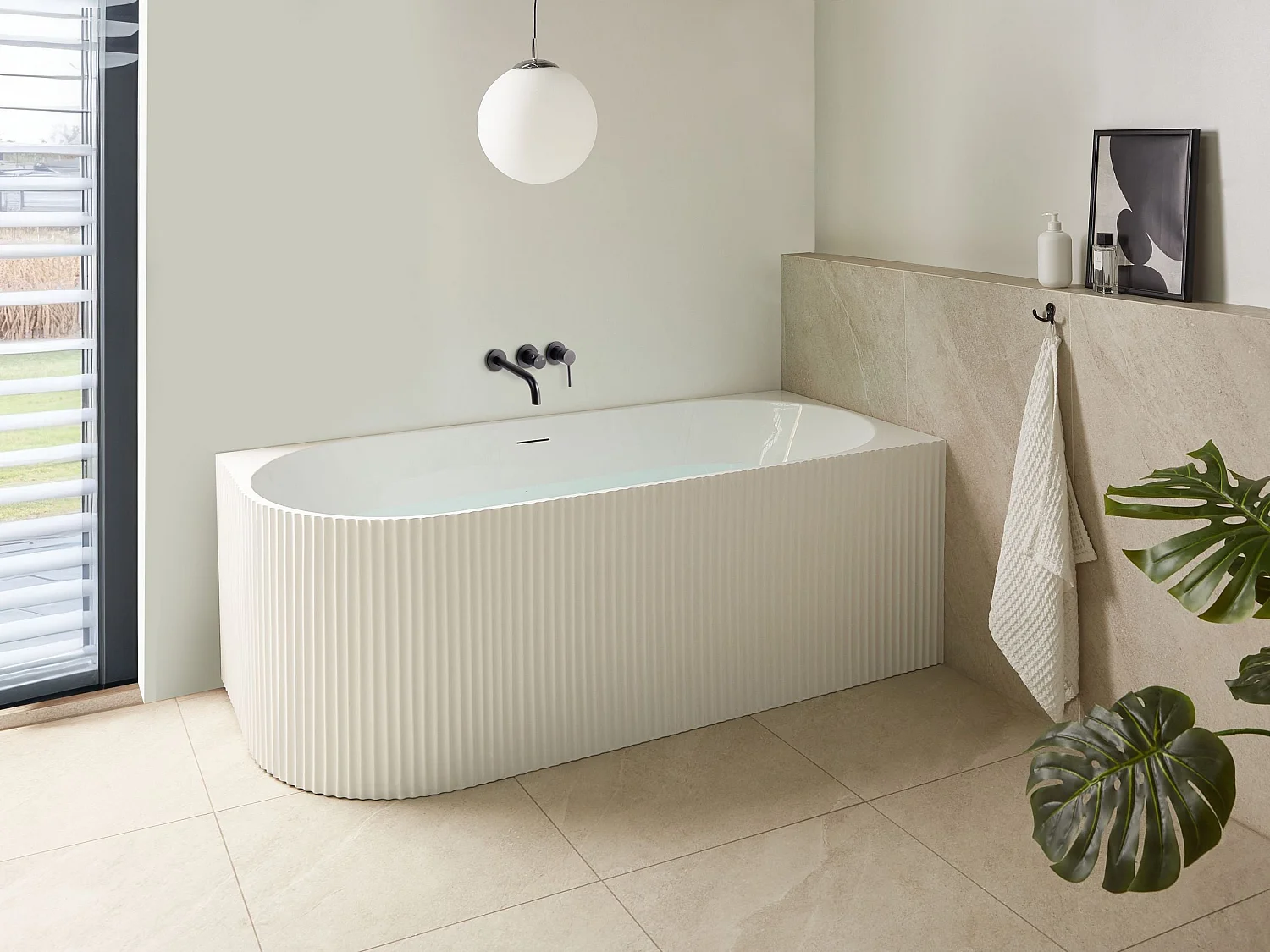 Vasca da bagno angolare GOCTA Lato Sinistro Bianco