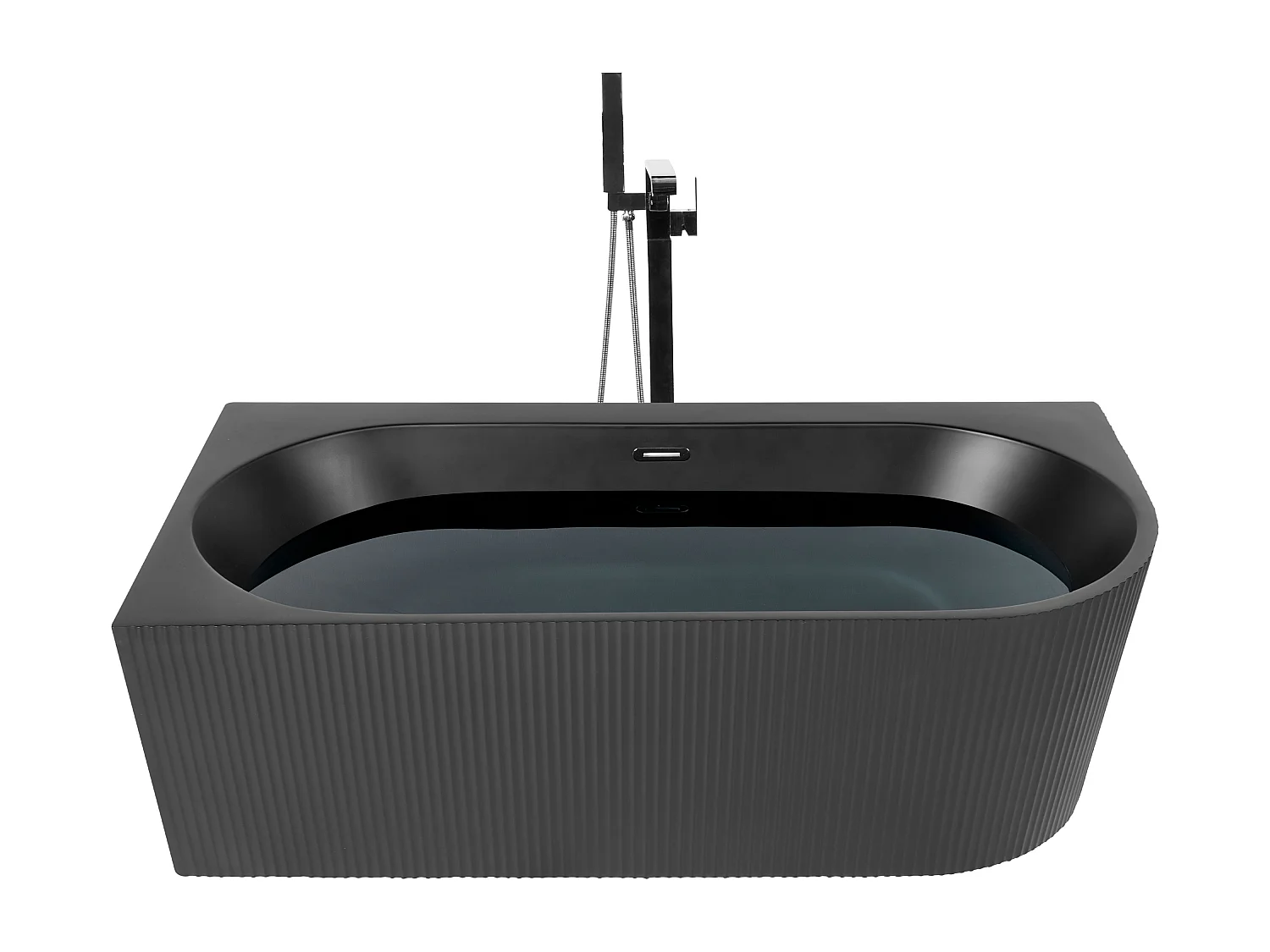 Banheira de canto GOCTA à direita 1700 x 800 mm Preto