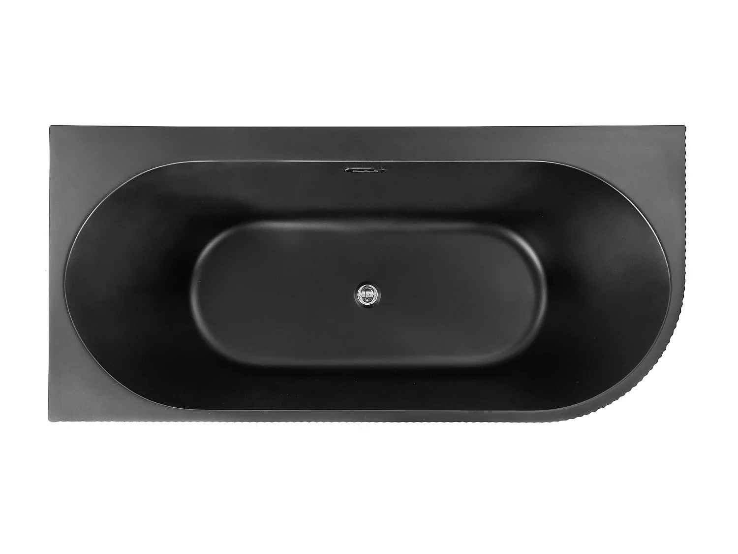 Banheira de canto GOCTA à direita 1700 x 800 mm Preto