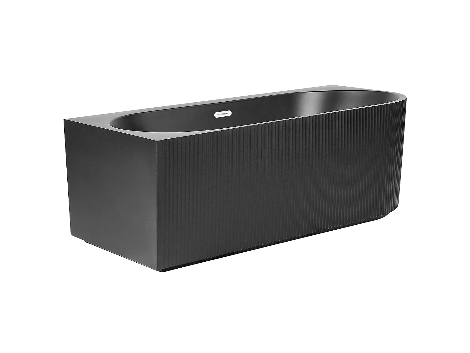 Eckbadewanne GOCTA rechtsseitig 170 x 80 cm Schwarz