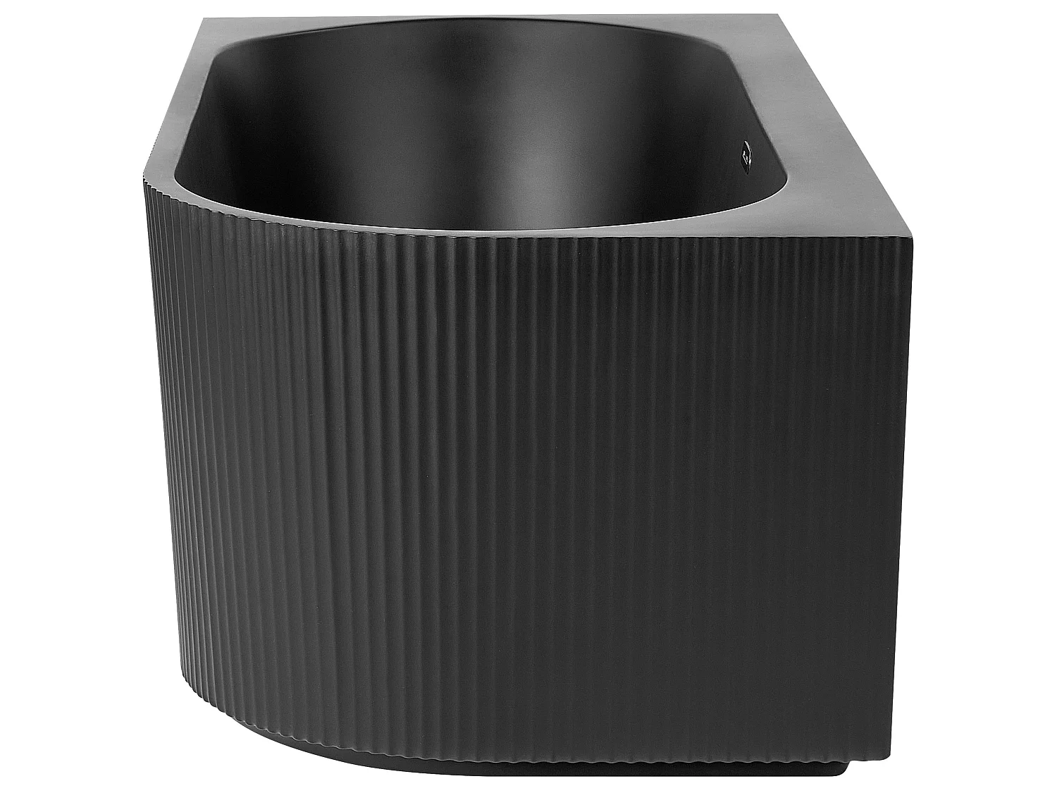 Eckbadewanne GOCTA rechtsseitig 170 x 80 cm Schwarz