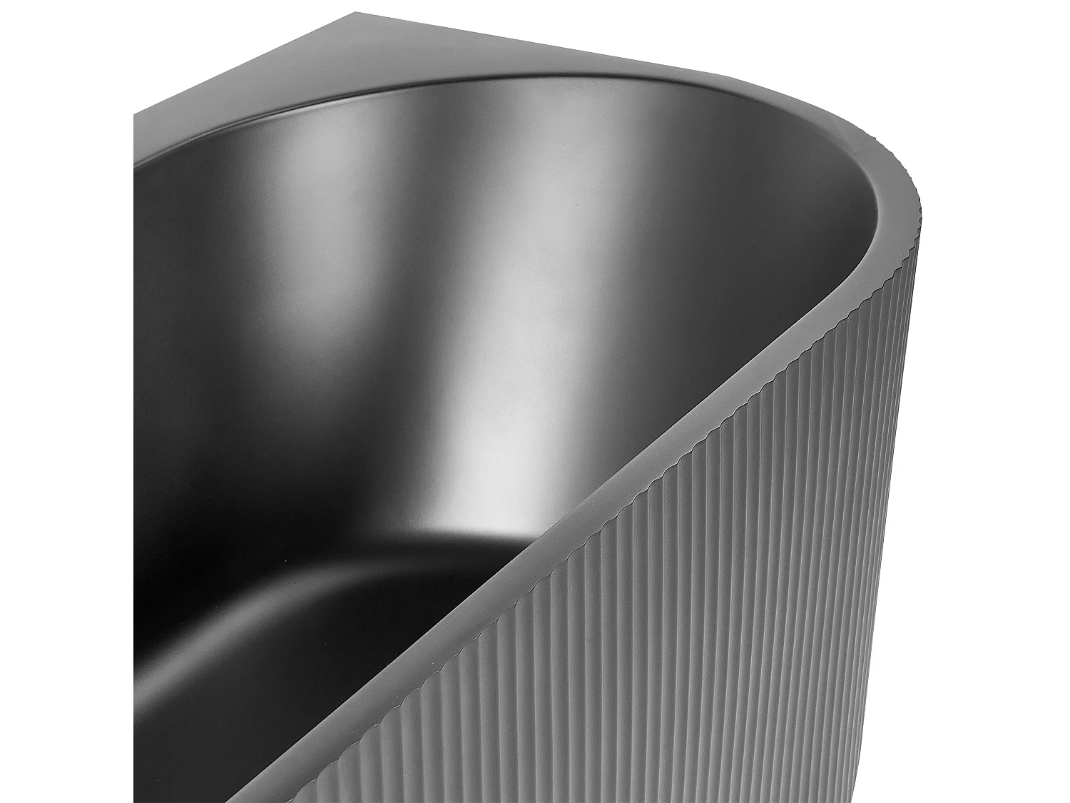 Eckbadewanne GOCTA rechtsseitig 170 x 80 cm Schwarz