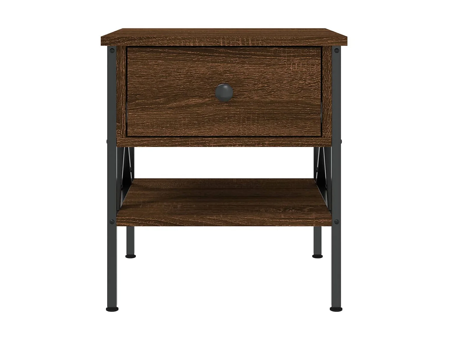 2er-Set Nachttische Nachtschrank Braun Eichen-Optik 40x42x45 cm Holzwerkstoff -RN20805