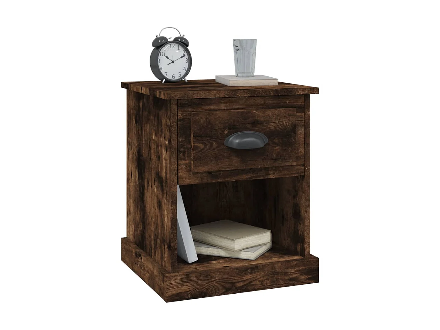 2er-Set Nachttische Nachtschrank Räuchereiche 39x39x47,5 cm Holzwerkstoff -RN17194