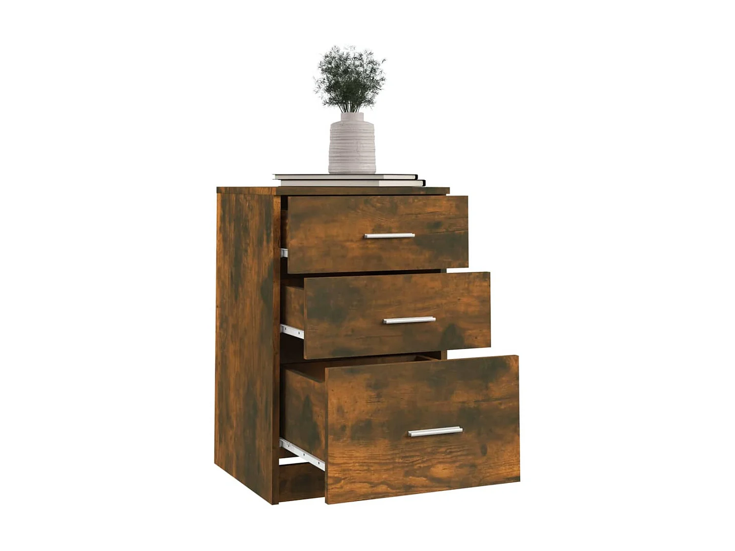 Nachttisch Nachtschrank Räuchereiche 40x40x63 cm Holzwerkstoff -RN46623