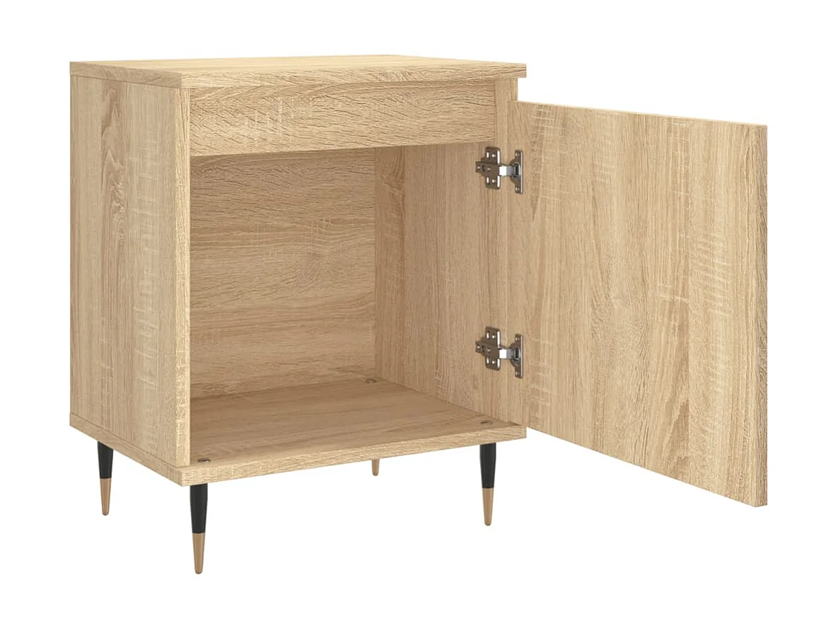 2er-Set Nachttische Nachtschrank Sonoma-Eiche 40x30x50 cm Holzwerkstoff -RN69999