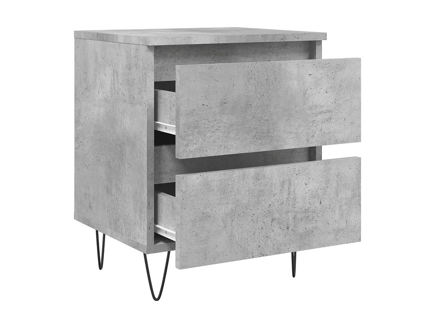 2er-Set Nachttische Nachtschrank Betongrau 40x35x50 cm Holzwerkstoff -RN68789