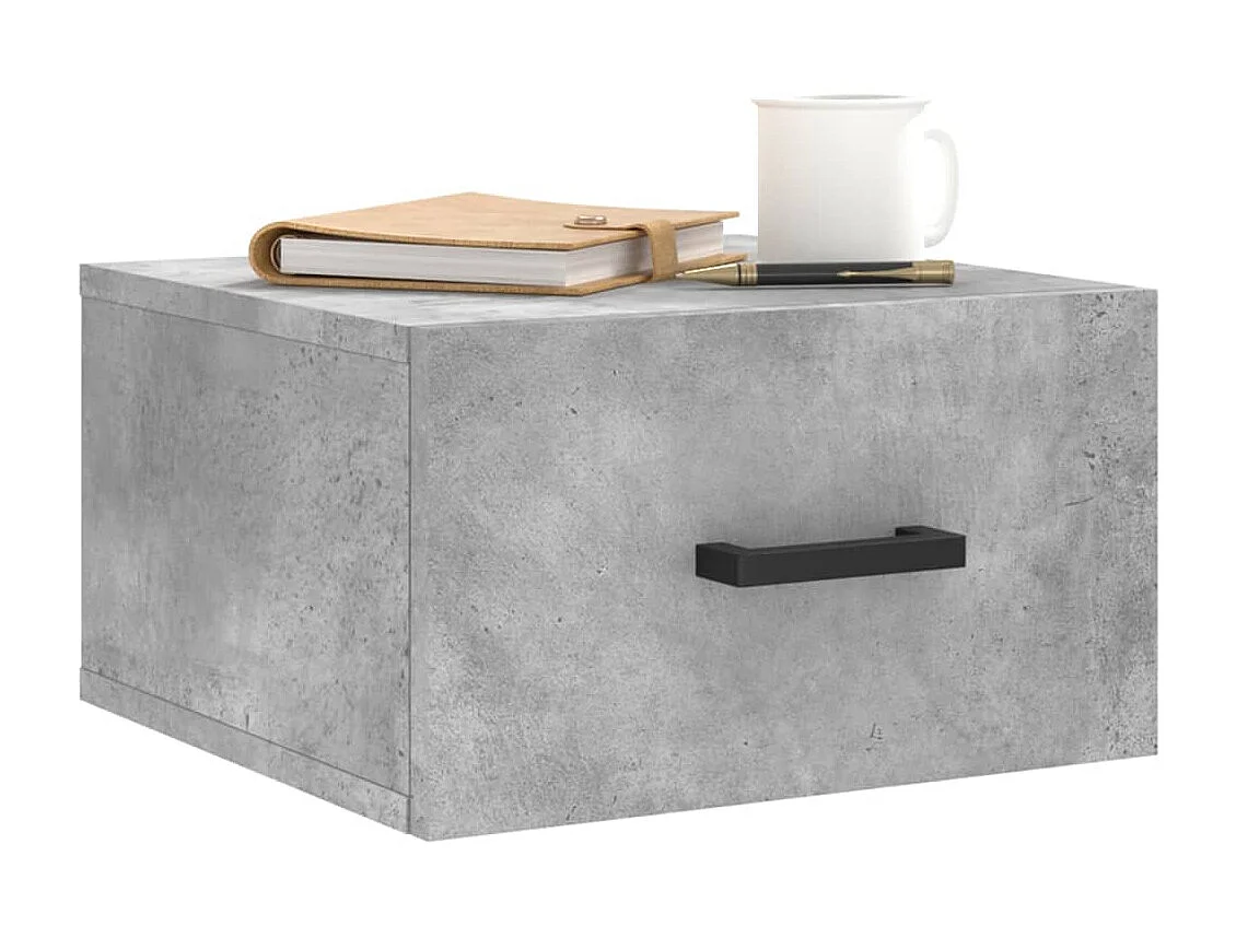 Wand-Nachttisch Betongrau Nachtschrank 35x35x20 cm -RN39220