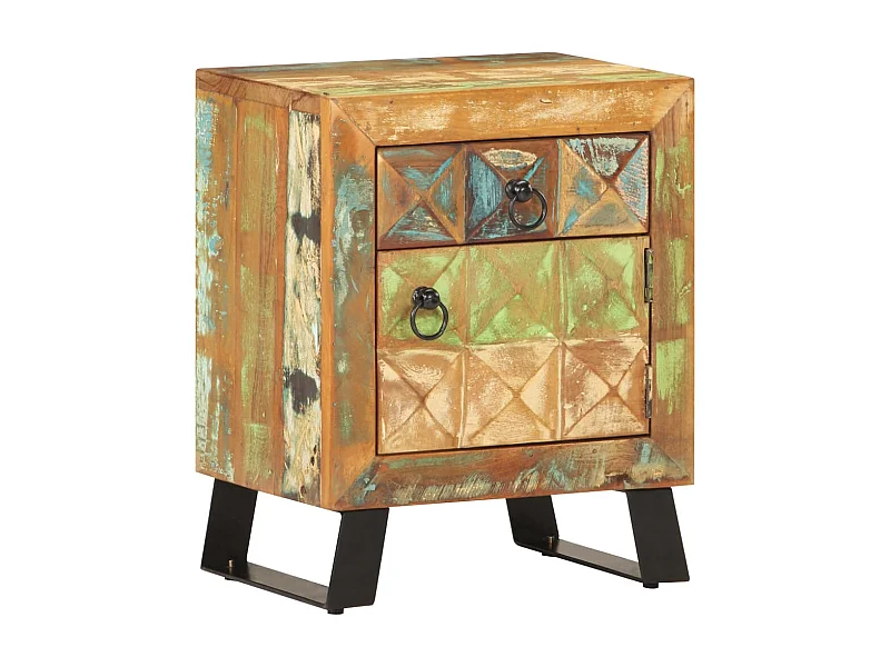 Nachttisch Nachtschrank 40x30x50 cm Recyceltes Massivholz -RN59826