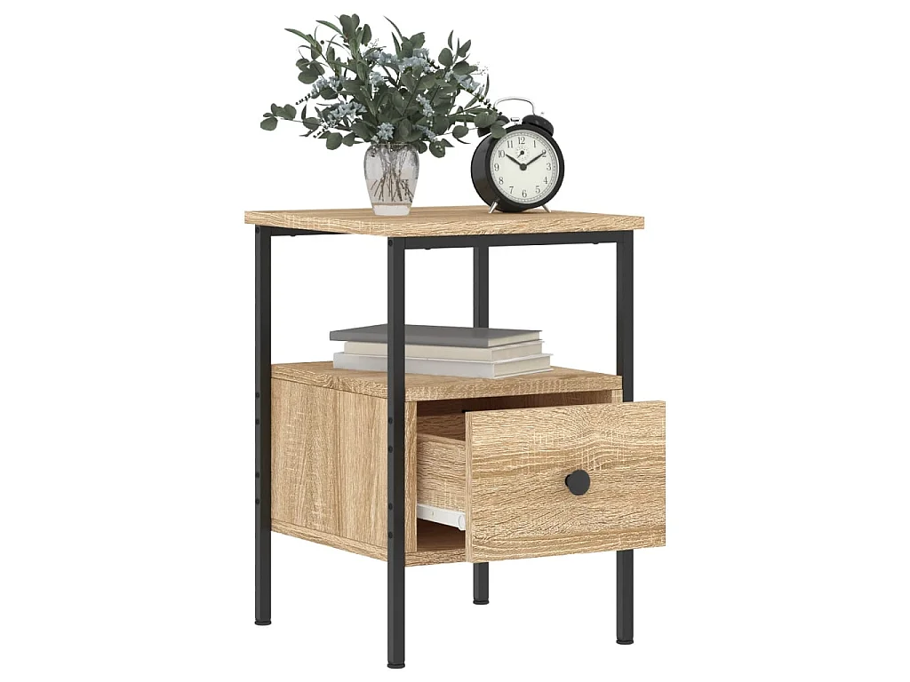 Nachttisch Nachtschrank Sonoma-Eiche 34x36x50 cm Holzwerkstoff -RN98633