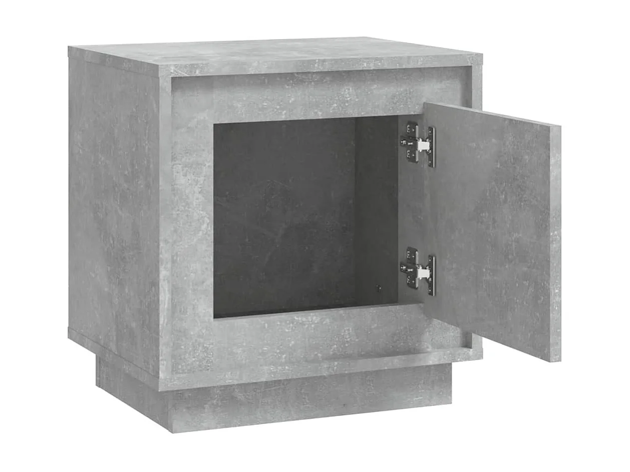 Nachttisch Betongrau Nachtschrank 44x35x45 cm Holzwerkstoff -RN75029